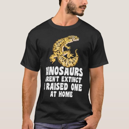 ヒョウ爬虫類カワイトリザードペットゲッコ形器 Tシャツ (正面)