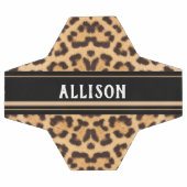 ヒョウ版動物スポットシックパーソナライズされた サッカーボール (フラット)