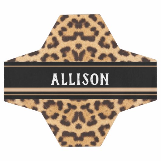 ヒョウ版動物スポットシックパーソナライズされた サッカーボール (フラット)