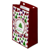 ヒョウ版木メリークリスマス&新年 スモールペーパーバッグ (正面アングル)
