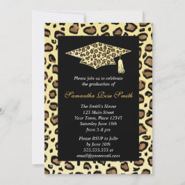 ヒョウ版画卒業パーティー 招待状