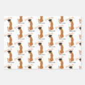 ヒョウ版画卒業 ラッピングペーパーシート (正面)