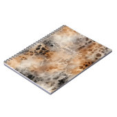 ヒョウ牛出しカントリーウェスタンアニマルプリント ノートブック (左側)