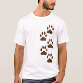 ヒョウ猫の爪痕 非対称 猫科動物 Tシャツ (正面)
