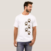 ヒョウ猫の爪痕 非対称 猫科動物 Tシャツ (正面フル)