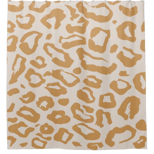 ヒョウ猫アート動物アート動物愛好家アート動物 シャワーカーテン (正面)