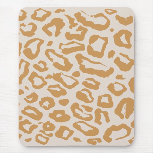 ヒョウ猫アート動物アート動物愛好家アート動物 マウスパッド (正面)