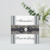 ヒョウ甘い16誕生日パーティー 招待状 (スタンド正面)