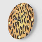 ヒョウ皮の壁時計 ラージ壁時計 (傾斜)