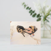 ヒョウ皮の靴 ポストカード (スタンド正面)