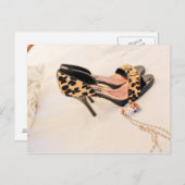 ヒョウ皮の靴 ポストカード (正面/裏面)