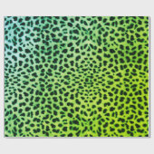 ヒョウ皮グリーンラッピング紙 ラッピングペーパー (フラット)