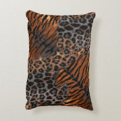 ヒョウ皮トレンディー アクセントクッション (裏面(縦))