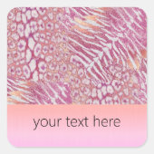 ヒョウ皮トレンディー スクエアシール (正面)