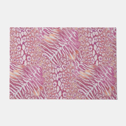 ヒョウ皮トレンディー ドアマット (正面)