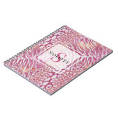 ヒョウ皮トレンディー ノートブック (左側)