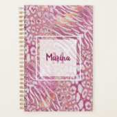 ヒョウ皮トレンディー プランナー手帳 (正面)