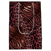 ヒョウ皮トレンディー ミディアムペーパーバッグ (裏面)