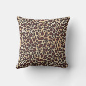 ヒョウ皮ブラウンクリームパターン –  アウトドアクッション (裏面)