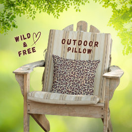 ヒョウ皮ブラウンクリームパターン –  アウトドアクッション