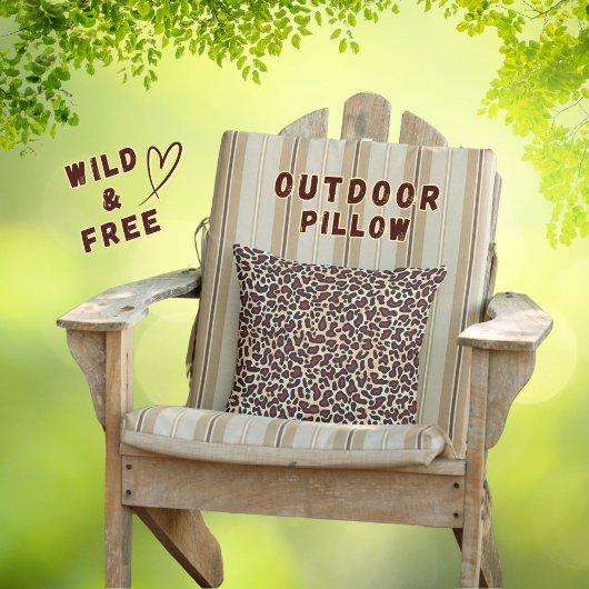 ヒョウ皮ブラウンクリームパターン –  アウトドアクッション