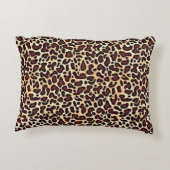 ヒョウ皮ブラウンクリームパターン –  アクセントクッション (裏面)