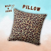 ヒョウ皮ブラウンクリームパターン –  クッション