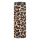 ヒョウ皮ブラウンクリームパターン –  タンブラー (裏面)