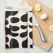 ヒョウ皮ベージュモダン模様 キッチンタオル (四つ折り)