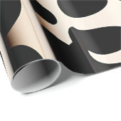 ヒョウ皮ベージュモダン模様 ラッピングペーパー (ロールコーナー)