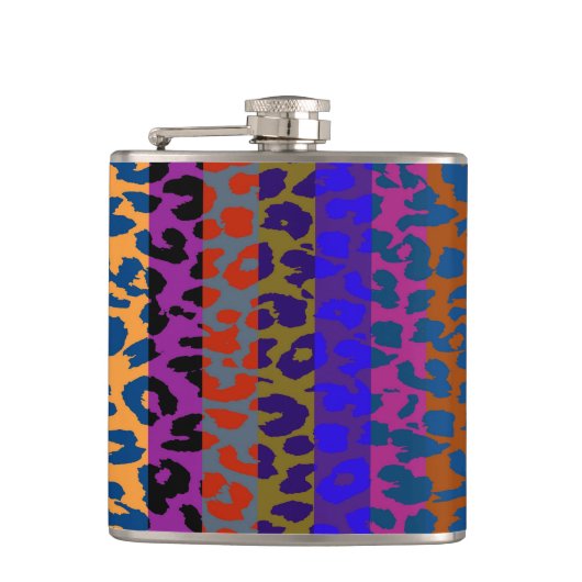 ヒョウ皮レトロパターン5 フラスク (正面)