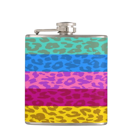ヒョウ皮レトロパターン9 フラスク (正面)