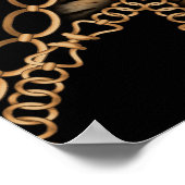 ヒョウ皮&チェーンジュエリー ポスター (角)