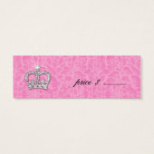 ヒョウ真珠レース宝石プライスラベルピンククラウン (裏面)