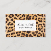 ヒョウ紋様動物パタカスタムーンパーソナライズされた 名刺 (正面)