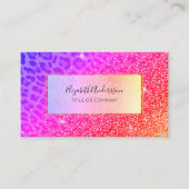 ヒョウ紫色の黄金の輝きガーリー 名刺 (正面)