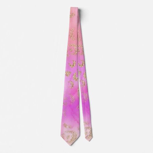 ヒョウ絵を描シリーズデザイン11 ネクタイ (正面)