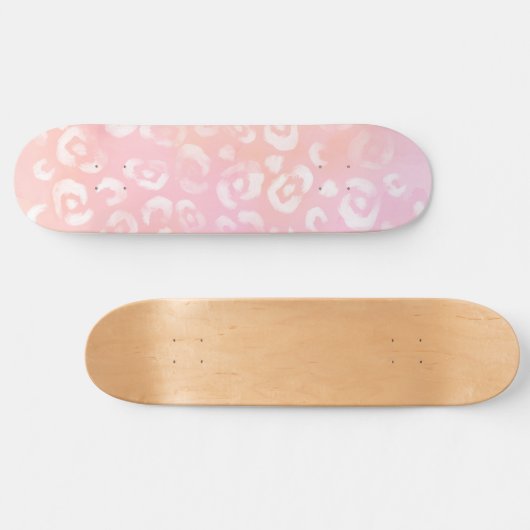 ヒョウ絵を描シリーズデザイン1 スケートボード (横)