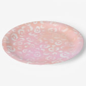 ヒョウ絵を描シリーズデザイン1 ペーパープレート (アングル)