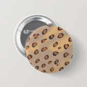 ヒョウ絵を描斑点カスタムのピンバックボタン 缶バッジ (正面&裏面)