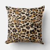 ヒョウ絵を描 クッション (正面)
