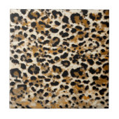 ヒョウ絵を描 タイル (正面)