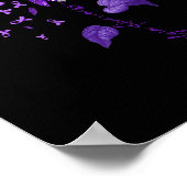 ヒョウ線維筋痛認識度紫リボン ポスター (角)