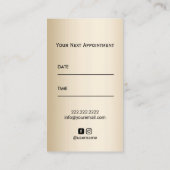 ヒョウ美容師メイクアップアーティストアポイントメント 予約カード (裏面)