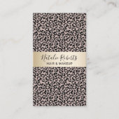ヒョウ美容師メイクアップアーティストアポイントメント 予約カード (正面)