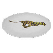 ヒョウ茶とイエローシロエット カッティングボード (角)