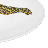 ヒョウ茶とイエローシロエット カッティングボード (角)