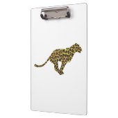 ヒョウ茶とイエローシロエット クリップボード (左)