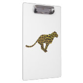 ヒョウ茶とイエローシロエット クリップボード (右)