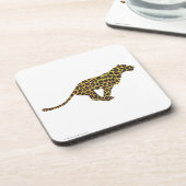 ヒョウ茶とイエローシロエット コースター (左側)